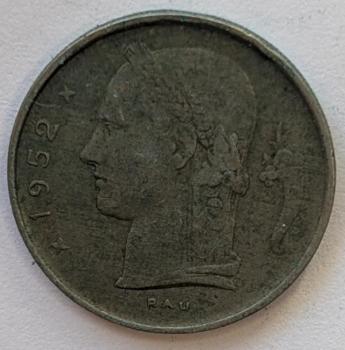 Preview: 1 Franc 1952, Legende in niederländisch Belgie, Belgien