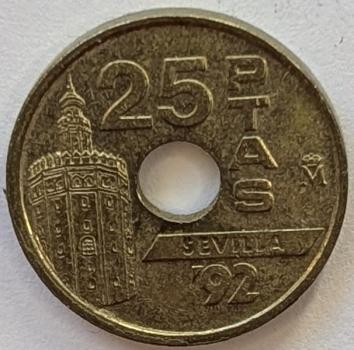 25 Peseten 1992, Expo 92 Sevilla, Spanien