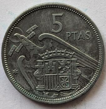25 Peseten 1957, Spanien