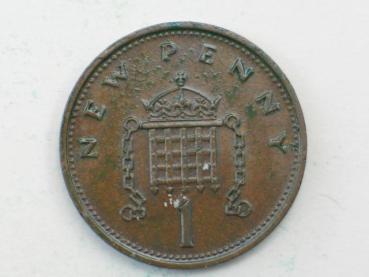 1 New Penny 1971, Königin Elizabeth II. , Großbritannien