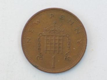 1 New Penny 1980, Königin Elizabeth II. , Großbritannien