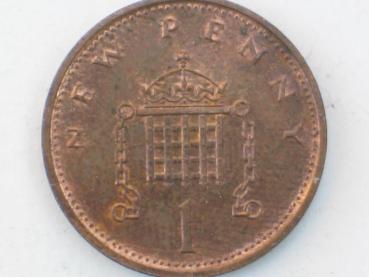 1 New Penny 1977, Königin Elizabeth II. , Großbritannien