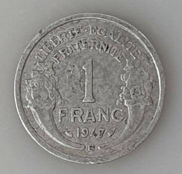 1 Franc 1947 B, Frankreich