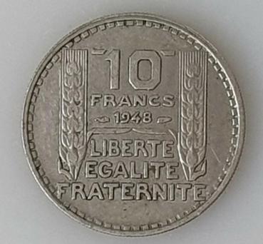 10 Francs 1948, Frankreich