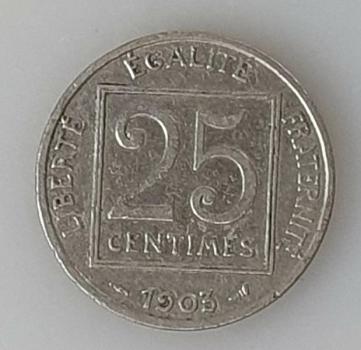 25 Centimes 1903, Frankreich