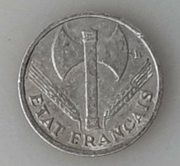50 Centimes 1942 B, Vichy, Frankreich