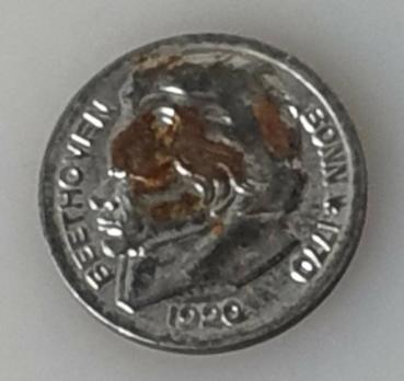 Preview: 10 Pfennig 1920, Stadt Bonn, Notgeld, Weimarer Republik aus Eisen -2 und 9 offen- - Kopie