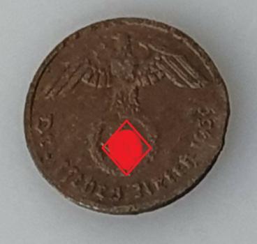 2 Reichspfennig 1939, Drittes Reich, Bronze