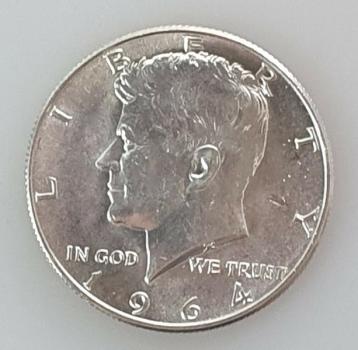 Half Dollar, 1/2 Dollar "Kennedy" 1964 USA 900er Silbermünze