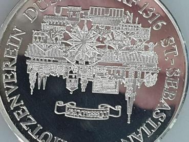 Silbermedaille Düsseldorf Sankt Sebastianus aus 1000 Silber, Gewicht: 15,0g