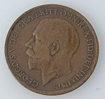 Preview: 1 Penny -One Penny- 1911, König Georg V, Großbritannien aus Bronze