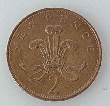 2 New Pence 1971, Königin Elizabeth II., Großbritannien