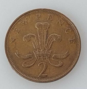 Preview: 2 New Pence 1975, Königin Elizabeth II., Großbritannien