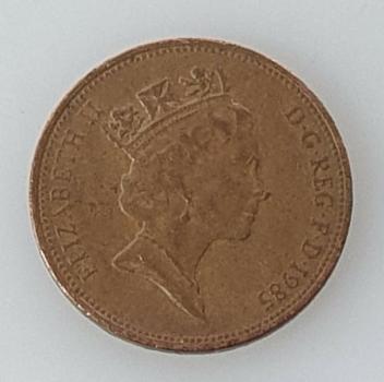 2 Pence 1985, Königin Elizabeth II., Großbritannien