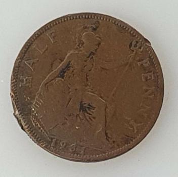Preview: Half Penny 1931, König Georg V, Großbritannien aus Bronze