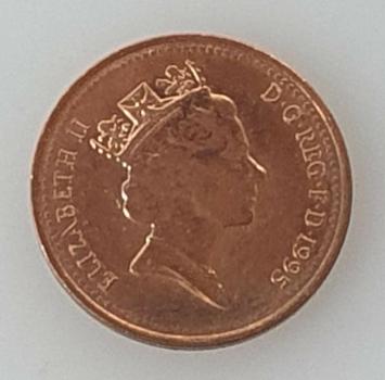1 Penny 1995, Königin Elizabeth II. , Großbritannien