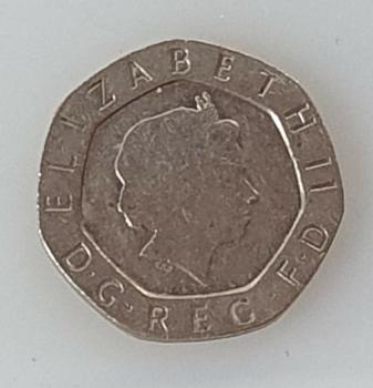 20 Pence -Twenty Pence- 2004, Königin Elisabeth II, Großbritannien