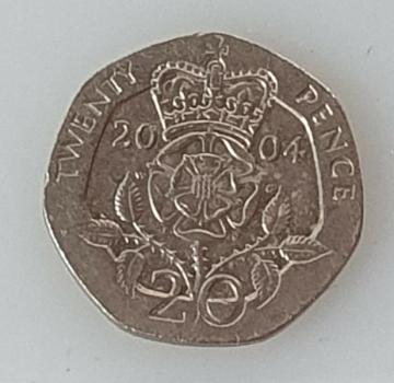 Preview: 20 Pence -Twenty Pence- 2004, Königin Elisabeth II, Großbritannien