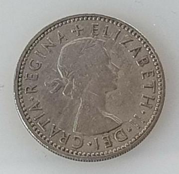 1 Schilling -One Shilling 1954, Königin Elisabeth II Großbritannien, Schottisches Wappen