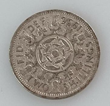 2 Schilling -Two Shillings- Florin 1956 Königin Elisabeth II, Großbritannien aus CuNi