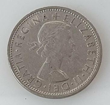 2 Schilling -Two Shillings- Florin 1966 Königin Elisabeth II, Großbritannien aus CuNi