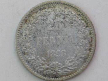 25 Pennia 1898, Finnland, Silber 750er