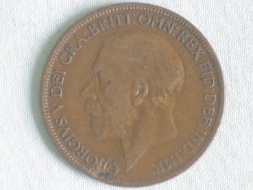 Preview: 1 Penny -One Penny- 1927, König Georg V, Großbritannien aus Bronze