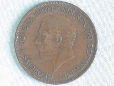 1 Penny -One Penny- 1932, König Georg V, Großbritannien aus Bronze