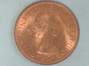 Preview: 1 Penny -One Penny- 1967, Königin Elisabeth II, Großbritannien aus Bronze