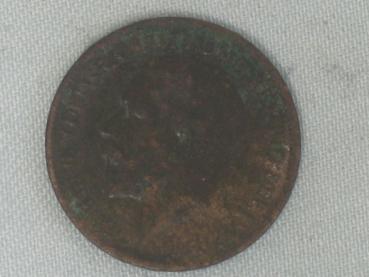 1 Farthing 1918, König George V, Großbritannien aus Bronze