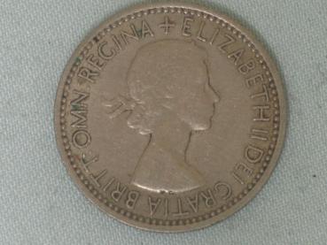 Preview: One Shilling "Elizabeth II" 1953 aus Kupfer/ Nickel