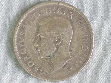 25 Cents "George VI - Caribou" 1947 aus 800er Silber