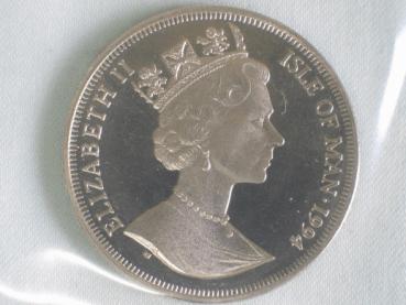 1 Crown 1994, Preserve Planet Earth "Seerobben", Isle of Man aus Kupfer Nickel