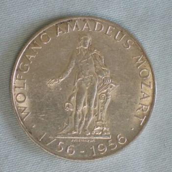 25 Schilling Gedenkmünze -Wolfgang Amadeus Mozart 1756 - 1956-, Sibermünze, Österreich