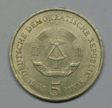5 Mark "Stadt Meißen" 1972 Gedenkmünze -Deutsche Demokratische Republik-