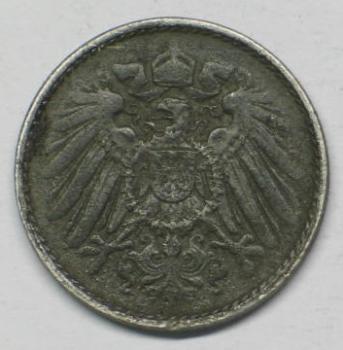 5 Pfennig Kaiserreich -nicht lesbar- aus CuNi
