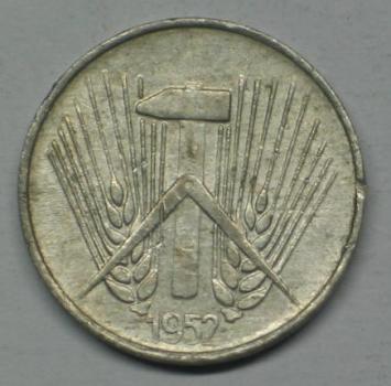 1 Pfennig 1952 A -Hammer und Ähren- -Deutsche Demokratische Republik-