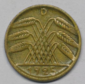 5 Reichspfennig 1925 D -Ähren- - Weimarer Republik-