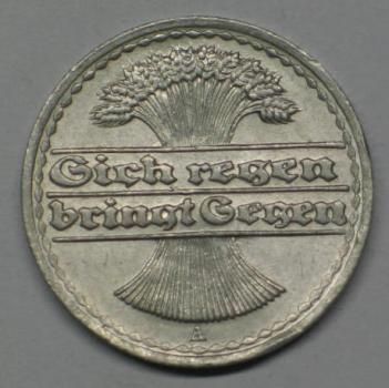 50 Pfennig 1921 A aus Aluminium -Ähren- -Weimarer Republik-