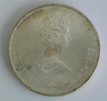 Preview: 10 Dollars Canada 1976 XXI Olympiade 1976 -Fussball- 925er Sterlingsilber