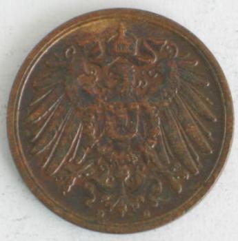 2 Pfennig Kaiserreich 1912 D aus Bronze