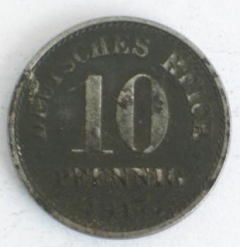 10 Pfennig Kaiserreich 1917 - aus CuNi