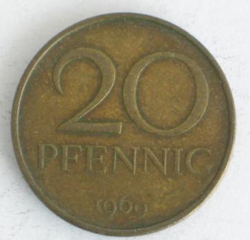 20 Pfennig 1969 -Deutsche Demokratische Republik-
