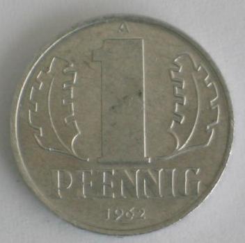 1 Pfennig 1962 A -Deutsche Demokratische Republik-