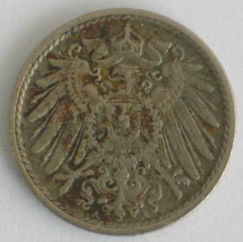 Preview: 5 Pfennig Kaiserreich 1914 A aus CuNi