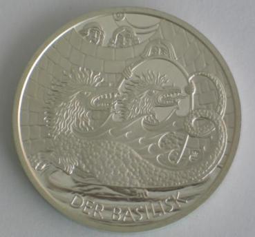 10 EUR Gedenkmünze "Der Basilisk" 2009 Österreich aus 925er Sterlingsilber