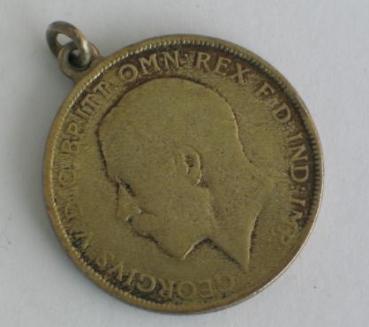 Münzanhänger: One Florin 1920 "Georg V" GB, Silbermünze 500er