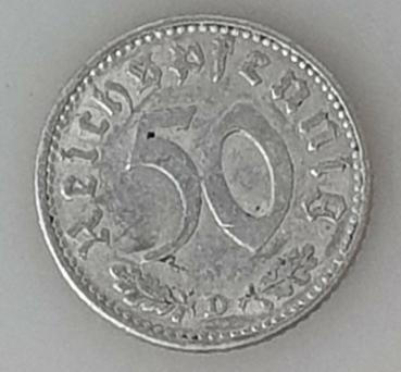 50 Reichspfennig, 1943 D, Deutsches Reich
