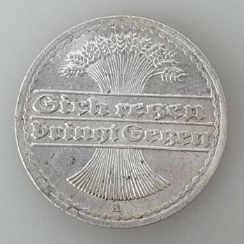 Preview: 50 Pfennig 1921 A aus Aluminium -Ähren- -Weimarer Republik-