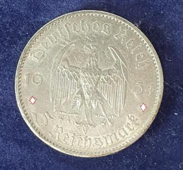 Preview: 5 Reichsmark "Garnisonskirche" mit Datum, Drittes Reich 1934 A aus 900er Silber